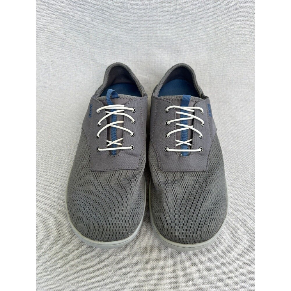 Olukai Men's Gray Mesh Lace-Up Breathable Lightweight Casual Sneakers Size 11.5